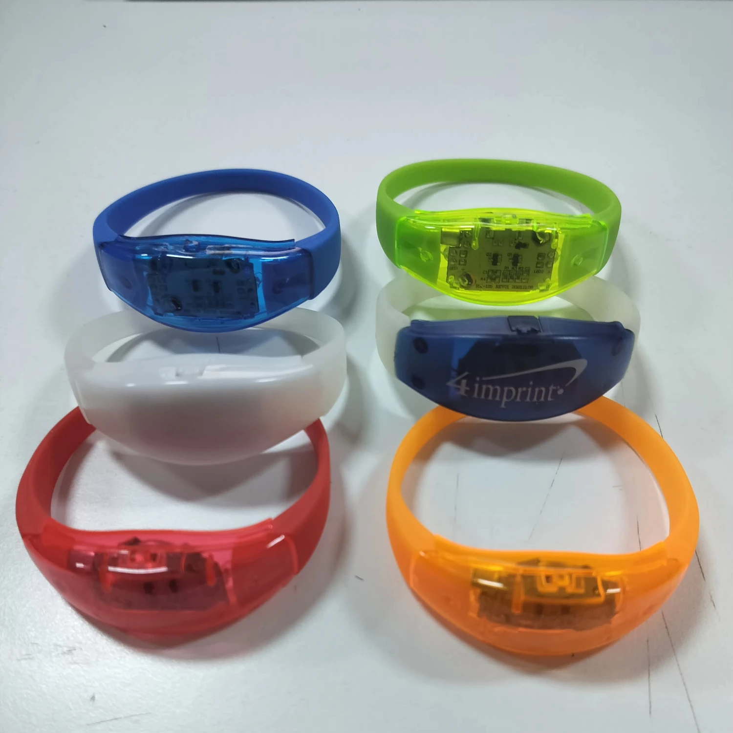 2pcs Night Party Even Sound Activated Light Up Wristbands Music  LED Bracelet for Concerts