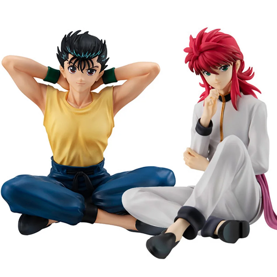 YuYu Hakusho أنيمي الشكل اللعب 8 سنتيمتر 2 قطعة مجموعة Urameshi Yuusuk Kurama Minamino Shuuichi عمل الشكل البلاستيكية نموذج دمية الأطفال هدية #1