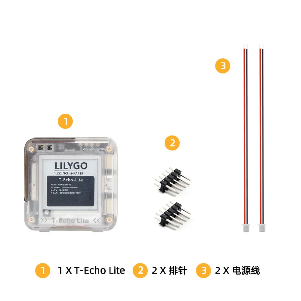 LILYGO T-Echo Lite NRF52840 1.22 Inch Epaper SX1262 LoRa GPS Module