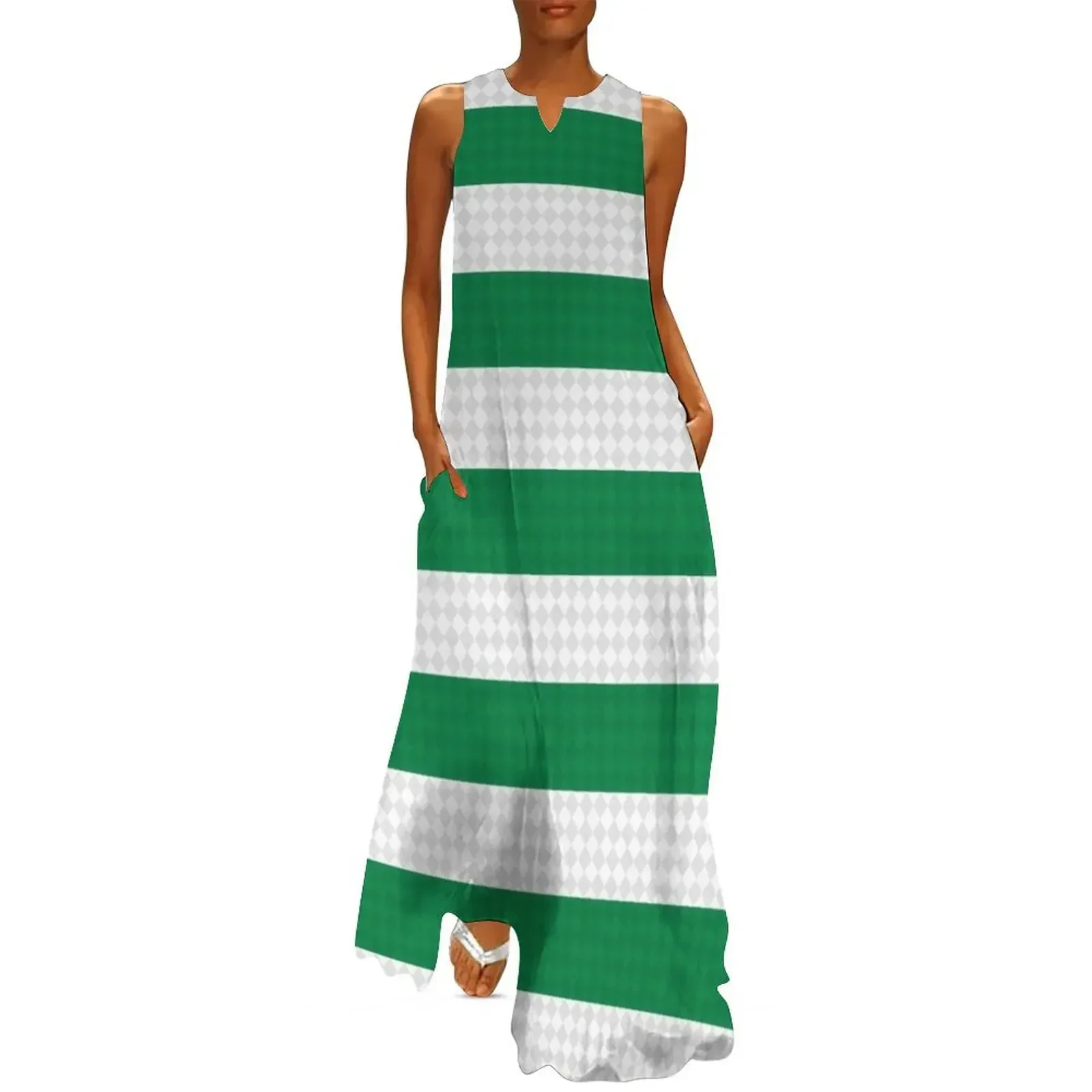 

Celtic 1988 Green White Hoops Centenary Long Dress womans clothing Women long dress summer dress womens 2025