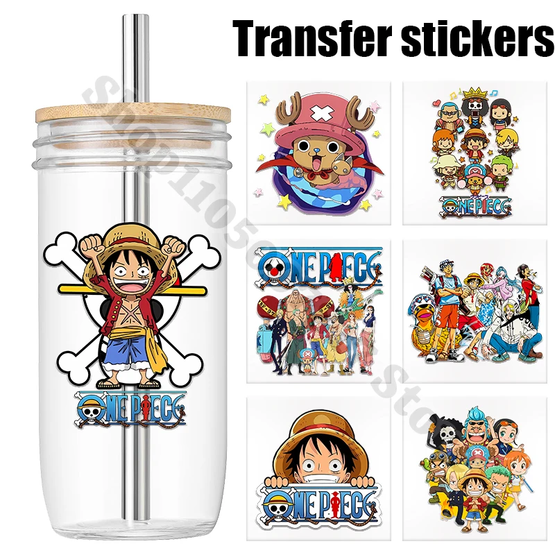 Etiquetas Adhesivas Infantiles con Diseño de Anime One Piece, Adhesivos Creativos para Decorar Tazas, Botellas de Agua, Regalo de Cumpleaños 2026