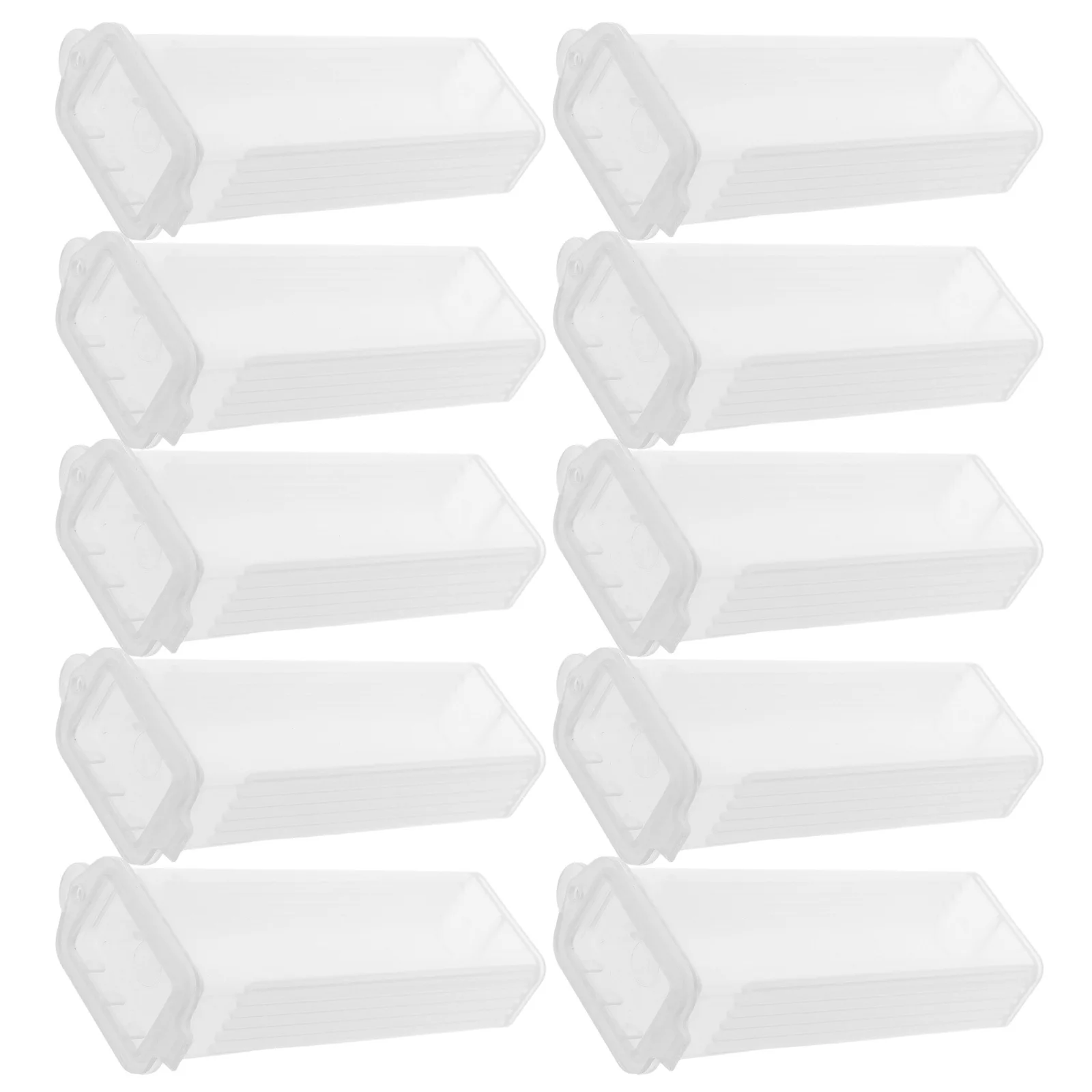 

50Pcs Slide Staining Jar High Transparency Plastic 5-Slot Laboratory Slide Holder Efficient Sample Processing Microscope