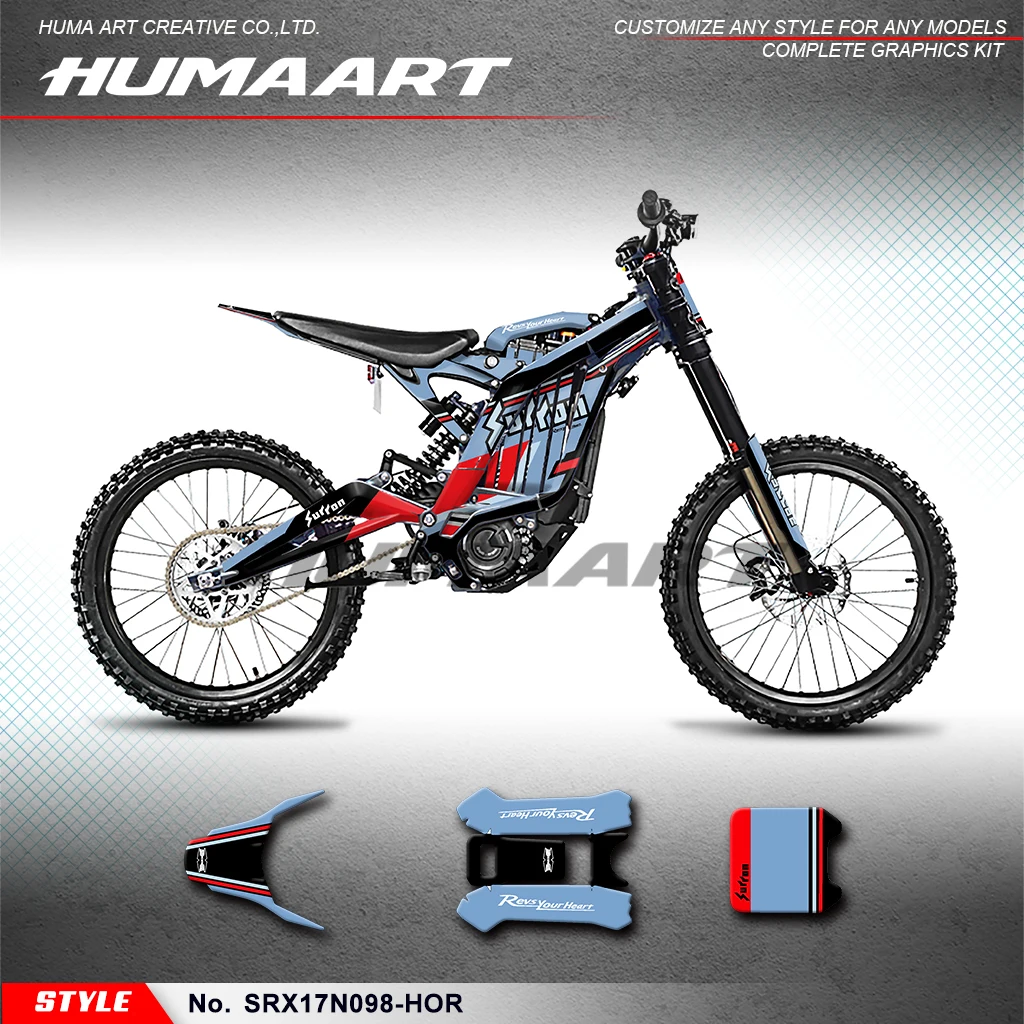 

HUMAART Racing Graphics Wrap Design Kit for Sur Ron Sur-Ron Light Bee X/S Bike Segway X160, SRX17N098-HOR