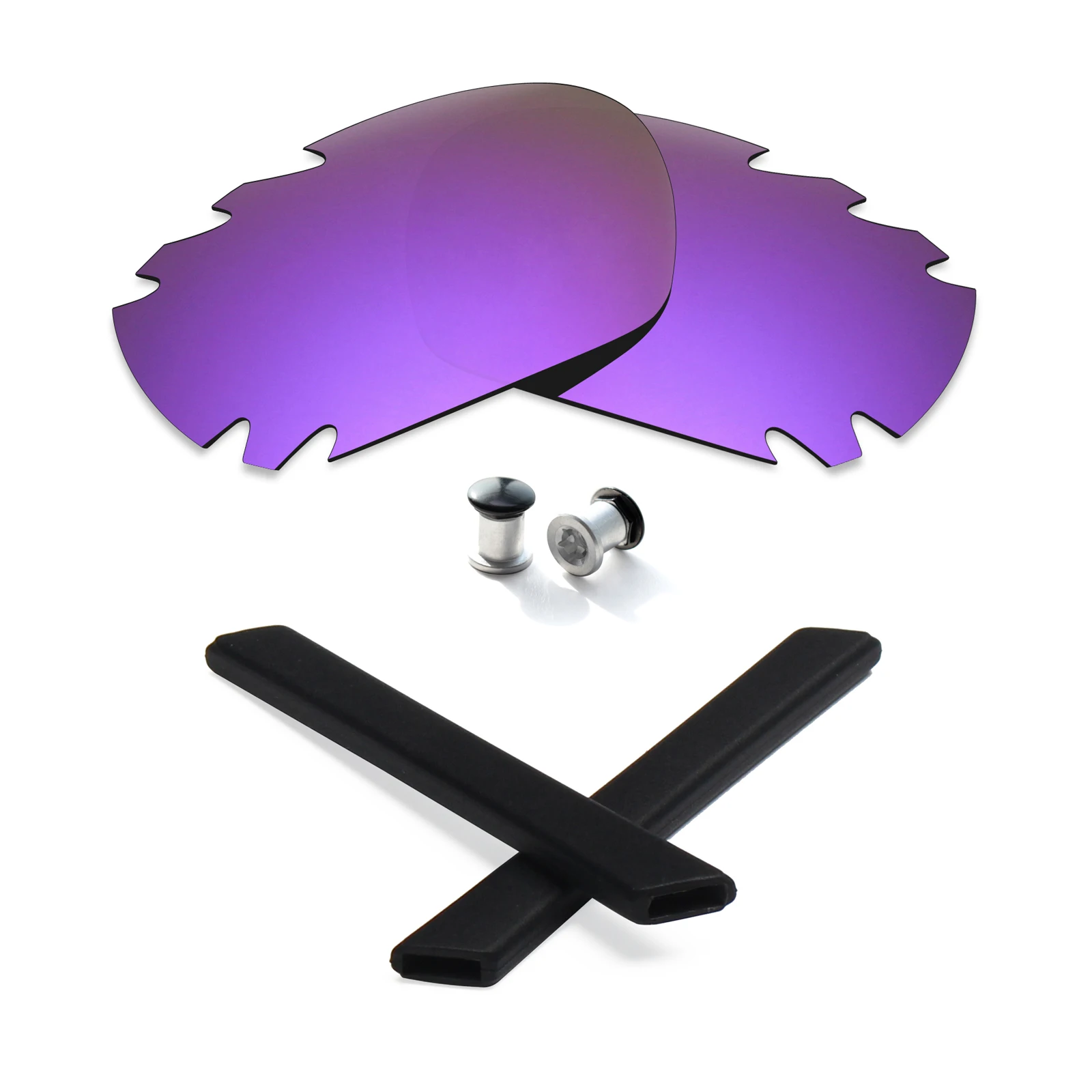 Ezoptix123 Polarized Lenses & Rubber Ear Socks & Bolt Replacement for Oakley Jawbone Vented / Racing Jacket Vented Sunglasses