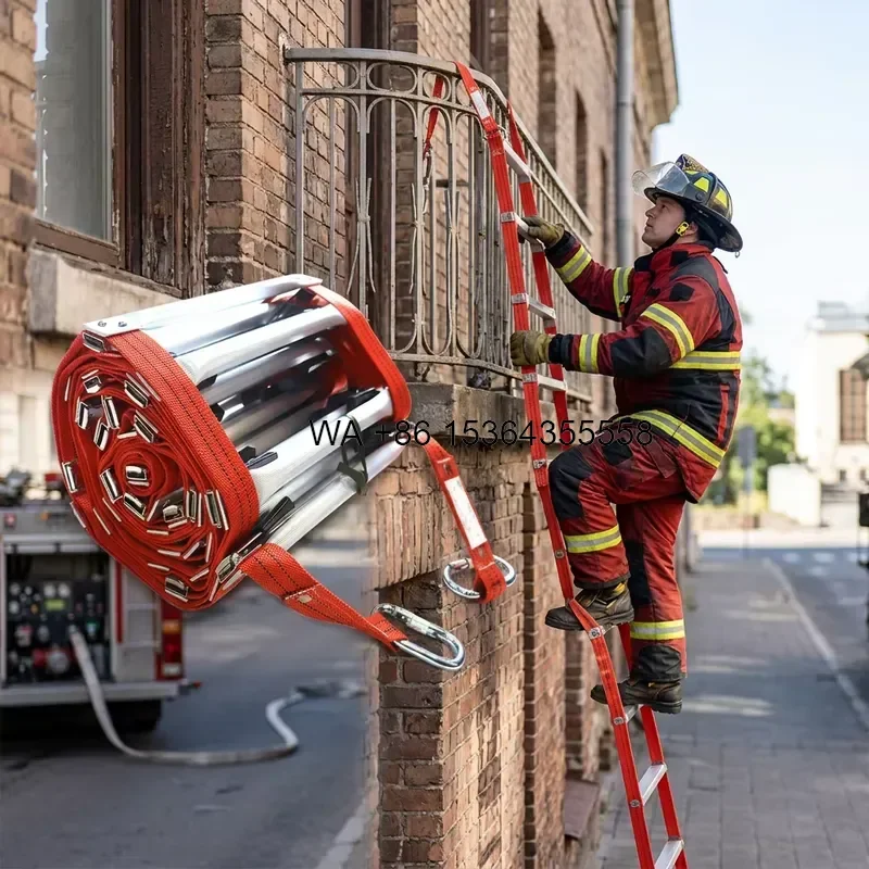 Wmwmnu for Suspended Flexible Aluminum Alloy Safety Fire Escape Ladder for Fire Fighting and Outdoor Work Customizable