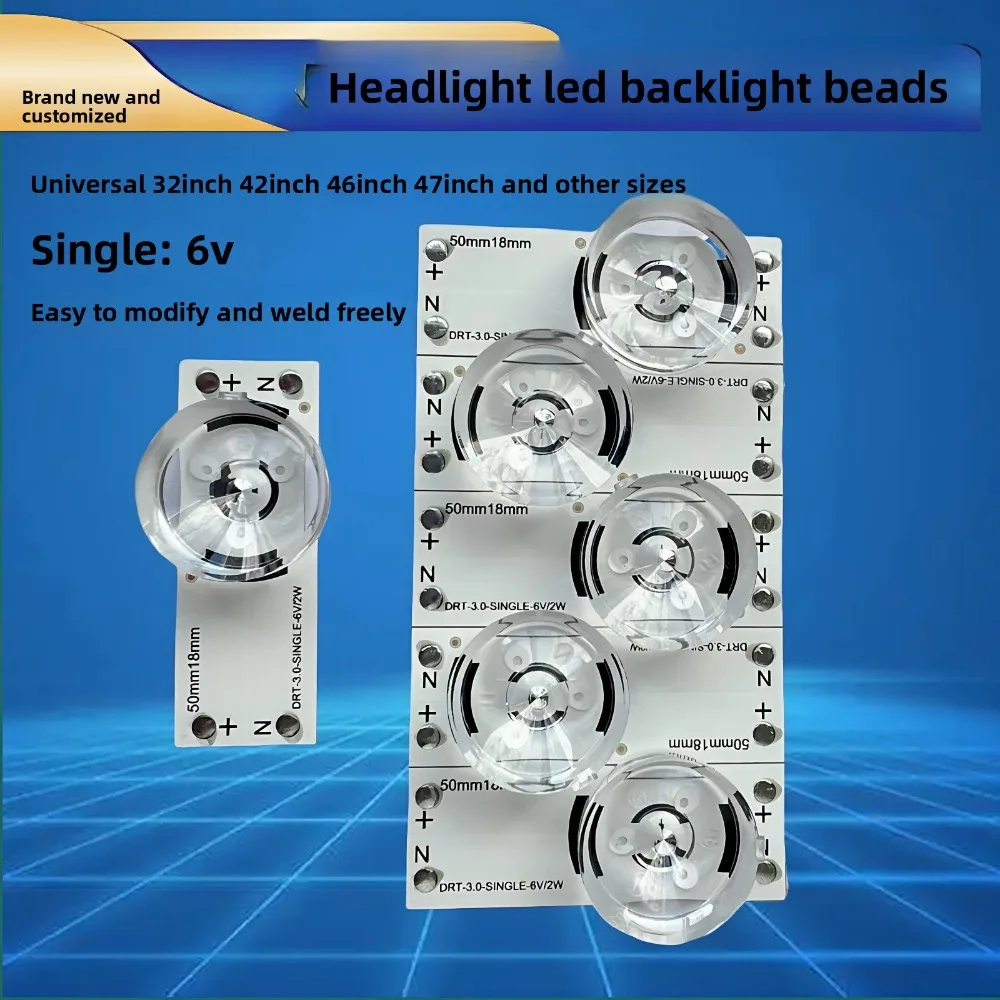 General LCD TV modified LED backlight beads  6V light strip particle 32/42/47 -65 inch 6V large lens