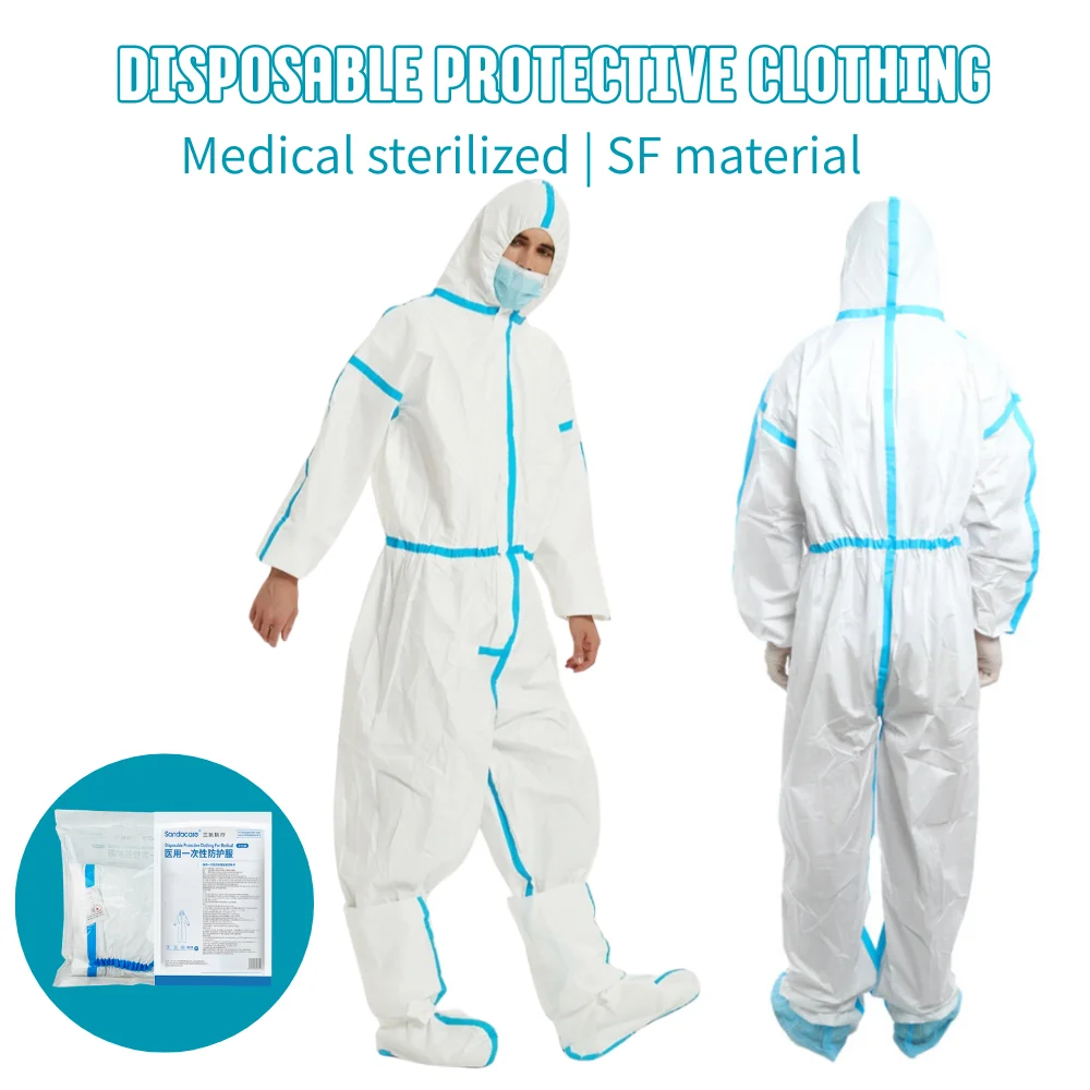 Medical sterilized disposable protective clothing, paint isolation suit, dustproof and waterproof
