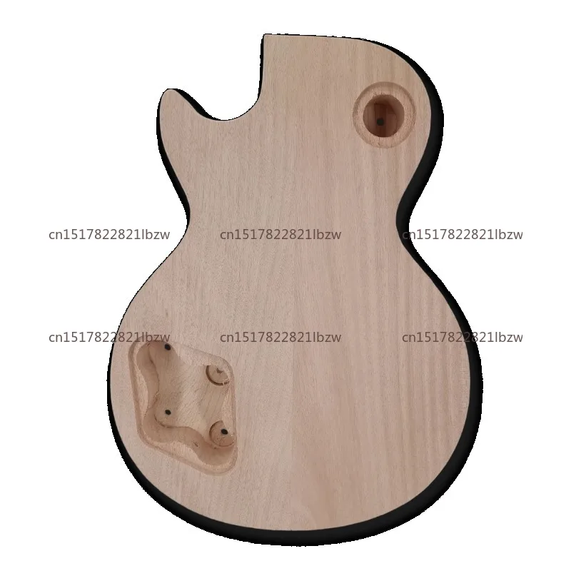 DIY L6T Electric Guitar Body, Two-Piece Construction Mahogany with Veneer, Unfinished “White” State