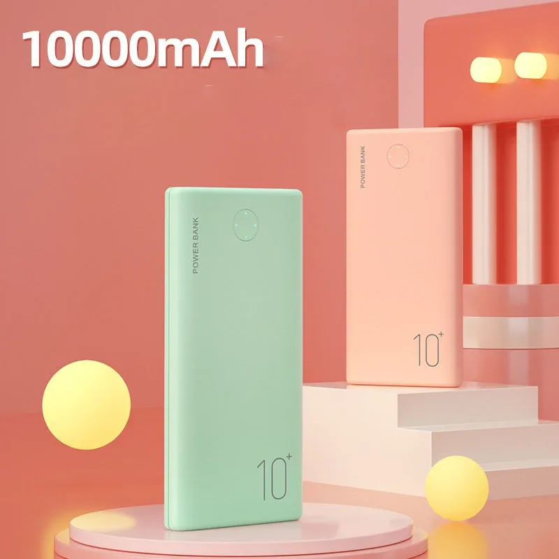

Thin Power Bank 10000mAh Portable 2.1A Fast Charging Type C PD Qucik Charge External Battery Charger For iPhone 16 15 Powerbank