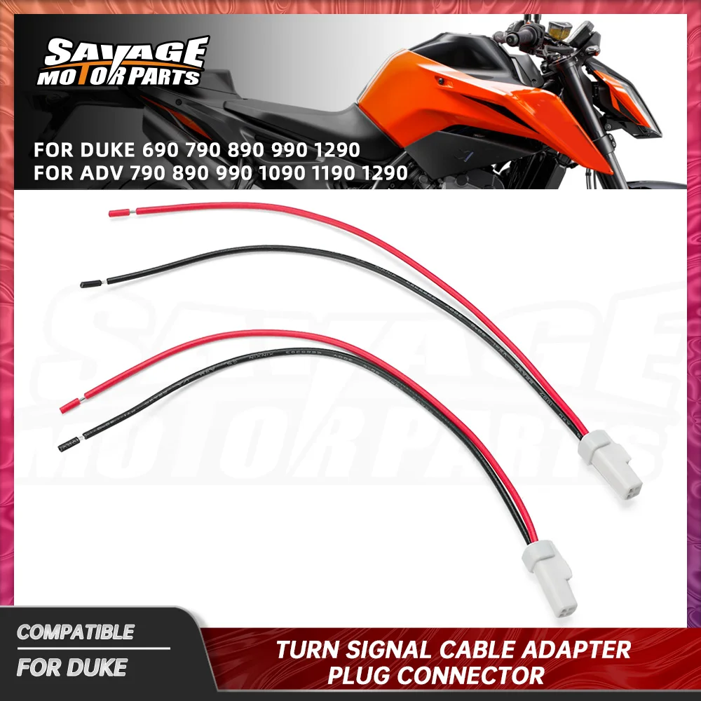 

Turn Signal Adapter Plug Light Wire Connector For 690 790 890 990 1050 1090 1190 1290 Duke Adventure Supermoto SMC Enduro R/L