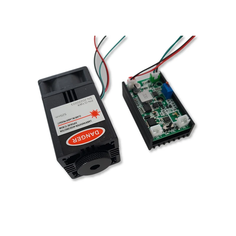 DC12V عالية الطاقة 525nm G1w / 1.5w وحدة الليزر الأخضر أضواء مرئية #2