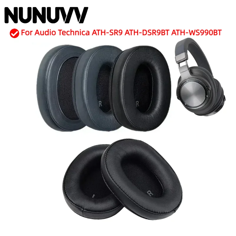 

Replacement Ear Pads Cushions for Audio Technica ATH-SR9 ATH-DSR9BT ATH-WS990BT Headphone comfortable Sponge Cushion Earpads