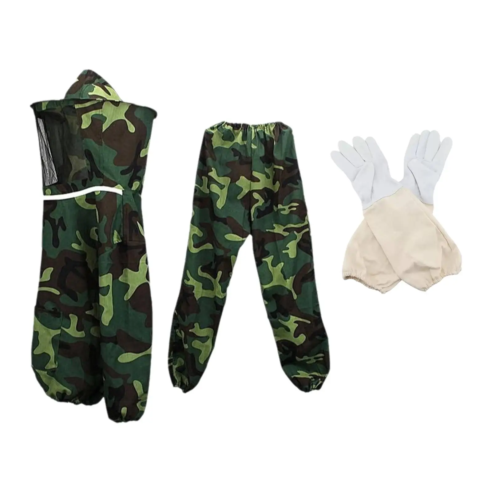 Beekeeper Suit Breathable and Gloves Beekeeper Outfit for Woman Man Beginner