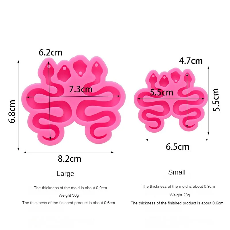 1/3/5PCS Snake earrings Silicone Mold shaker resin Clay Animal Jewelry Mold Cake Candy Cookies polymer clay chocolate