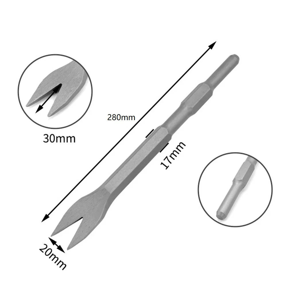 Efficient Stone Crushing Operation Wide SDS Electric Hammer Chisels Flat & V Type Tile Chisel Hex Hand Wide Chisel