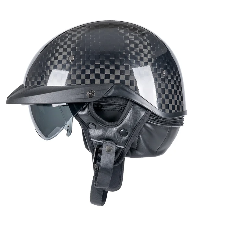 Adjustable Carbon Fiber Half Face Helmet