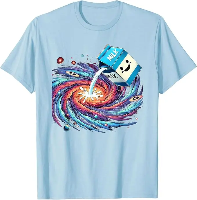 Lustiges Cartoon-Milchstraßen-T-Shirt mit kosmischem Galaxien-Motiv, Y2k-Kunstwerk, Grafik-Bekleidung für Weltraum- und Wissenschaftsliebhaber, modisches künstlerisches T-Shirt für Jungen – Detail 12