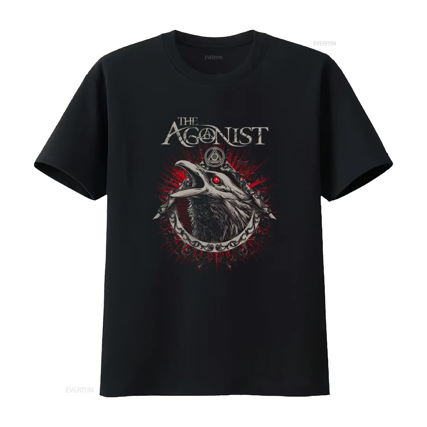 Camiseta de la banda de death metal melódico The Agonist, modelo Mystic Crow, tallas M-2XL, estilo vintage, lavada, informal, cómoda, versátil, con gráfico elegante.