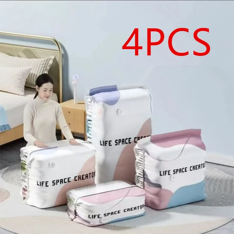 1/4PCS Cubic Bags Large Storage Bag for Clothing, Comforters,Blankets No Need Tool Compression Bag for Travel Storage Bag
