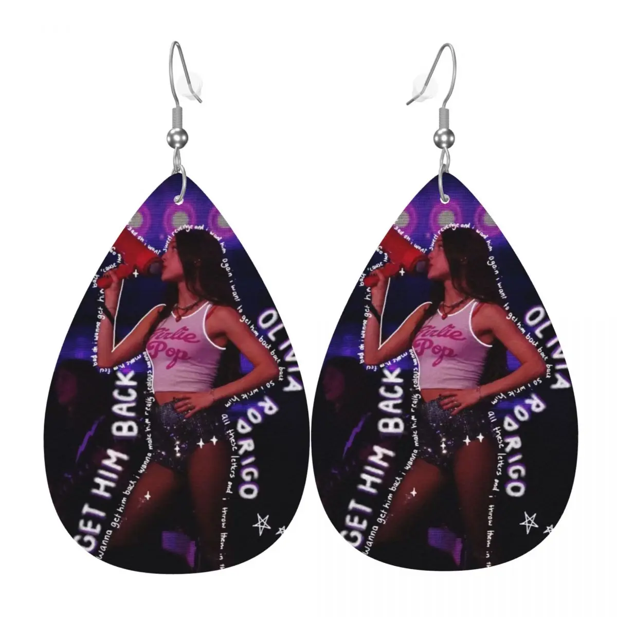 

Кожаные серьги из ПВХ на заказ O-Olivia Singer R-Rodrigo, висячие серьги, ювелирные изделия для женщин, подарок для жены, матери