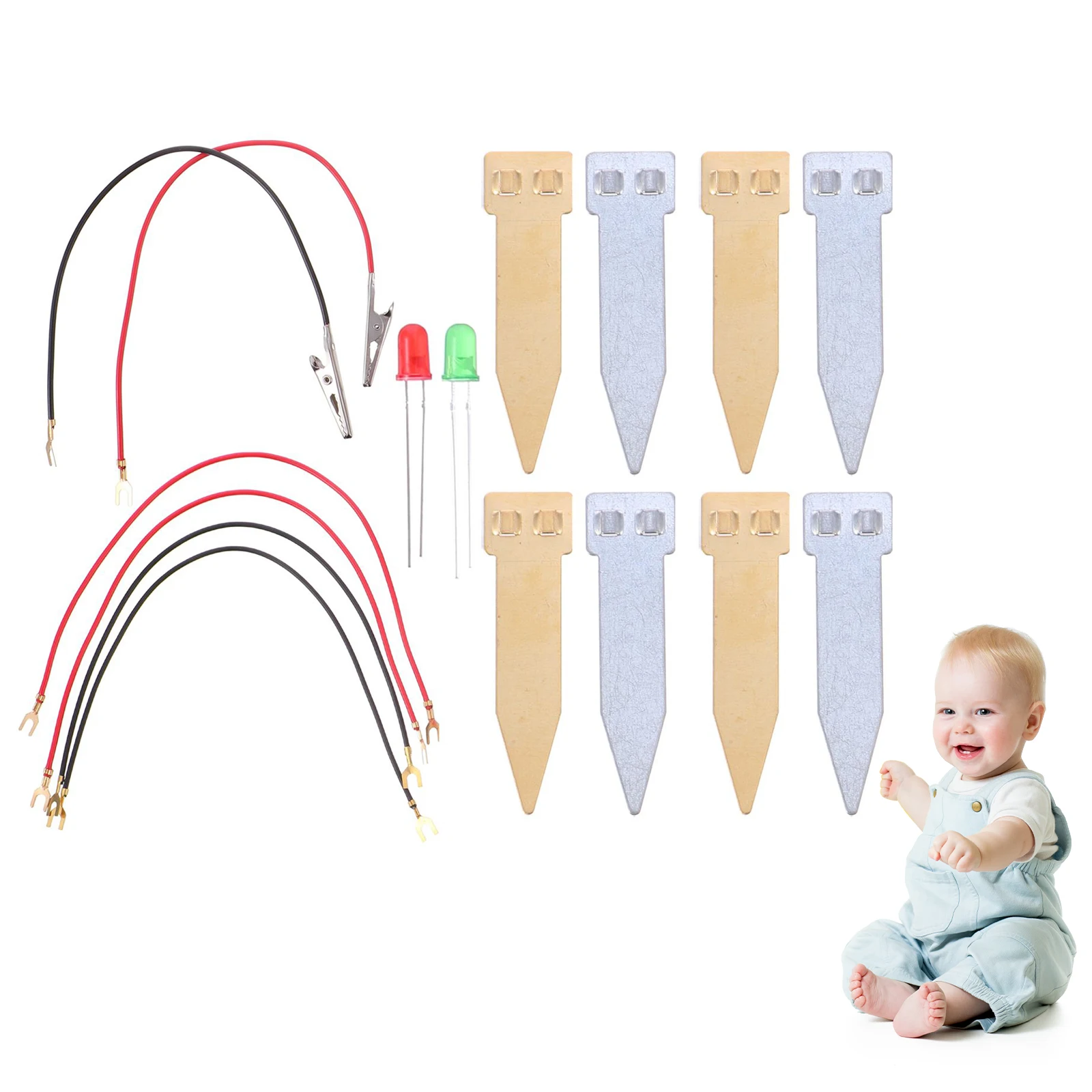 

2Sets Fruit Science Kits for Kids Educational Home Teaching Science Experiment Project Supplies Discover Electricity