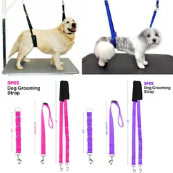 Portable Pet Traction Belt Adjustable Dog D-Rings Bathing Band Dog Harness Grooming Belly Strap Pet Grooming Set Pet Supplies