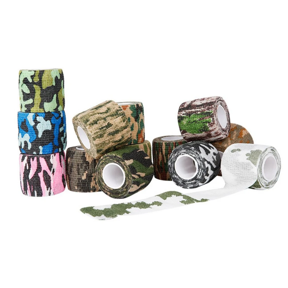 Camouflage Elastic Wrap Tape Breathable for Athletic Elbow Knees Ankles Fitness Underwrap Bandage