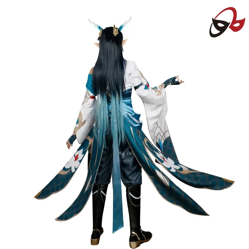 أزياء دان هنغ إمبيتور لونا التأثيرية هونكاي ستار رايل كرنفال زي موحد شعر مستعار أنيمي أزياء الهالوين لعبة النساء