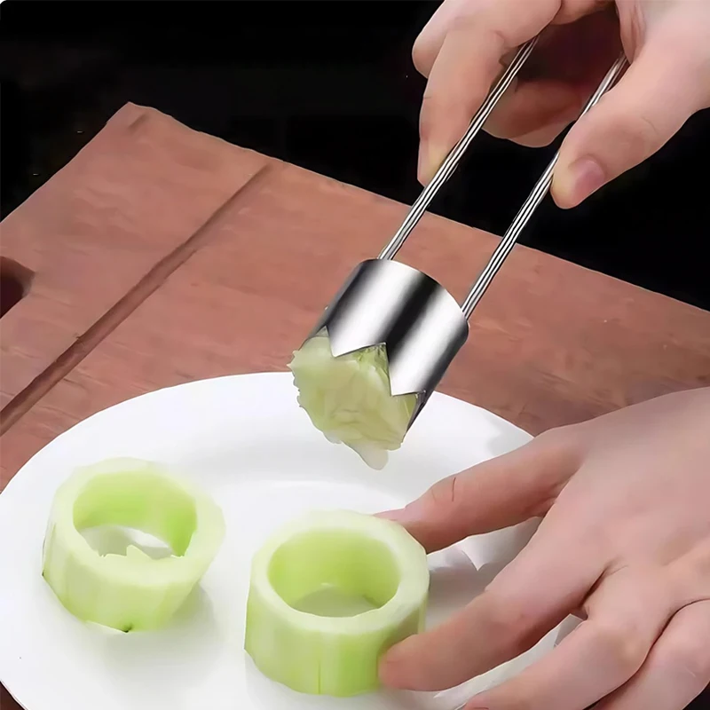 Estrattore di nocciole di frutta in acciaio inossidabile, mela, pera, campana, peperoni, strumento versatile estrattore di nucleo di verdure, gadget da cucina