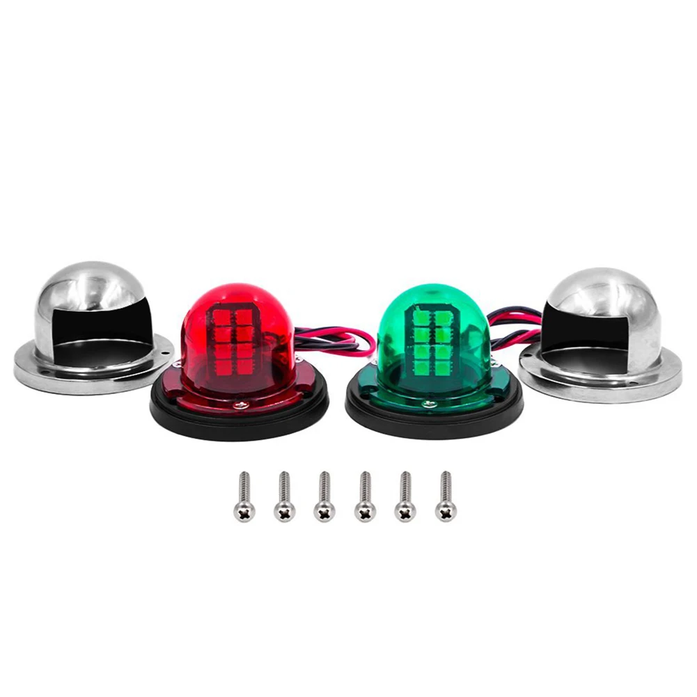 2 Pcs LED Navigation Lights Red Green Signal Lights Left Waterproof  Right Side Lights Indicator Lights Shockproof Accessories