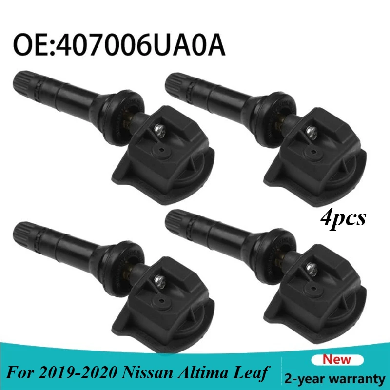 4Pcs Tire Pressure Monitoring System Sensor For 2019-2020 Nissan Altima Leaf  TPMS 433MHZ Sensor 407006UA0A 40700-6UA0A