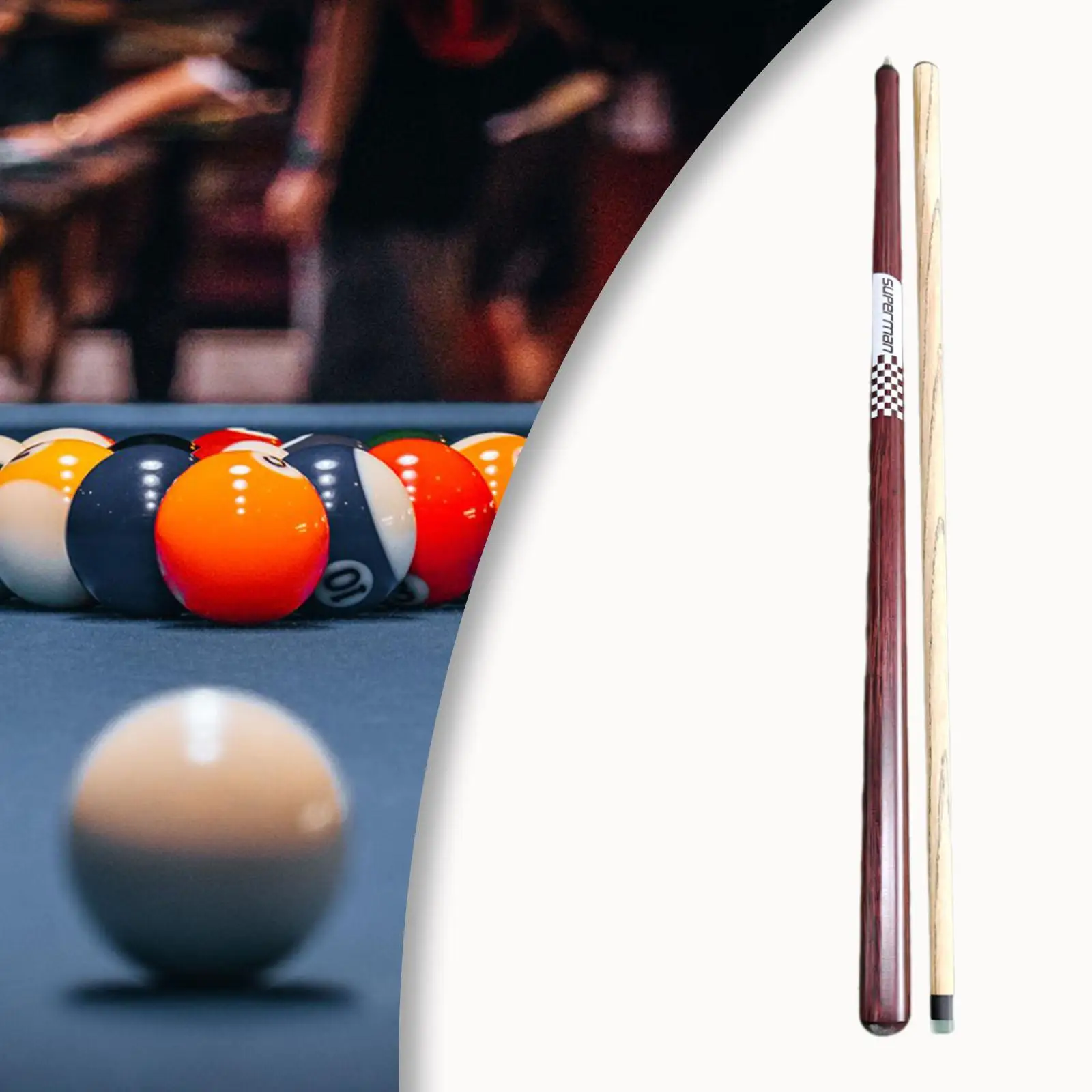 Pool Cue Economic Split Punch Cue Two Section 55