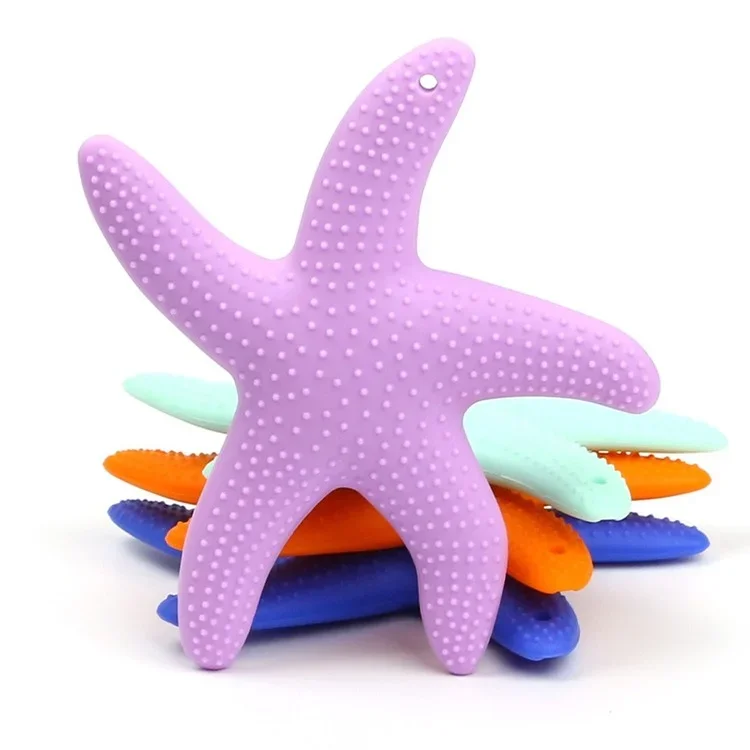 

Silicone Teether for 3-12 Months Infants BPA Free Baby Teething Toys Starfish Silicone Kids Baby Chewing Tooth Training Toys