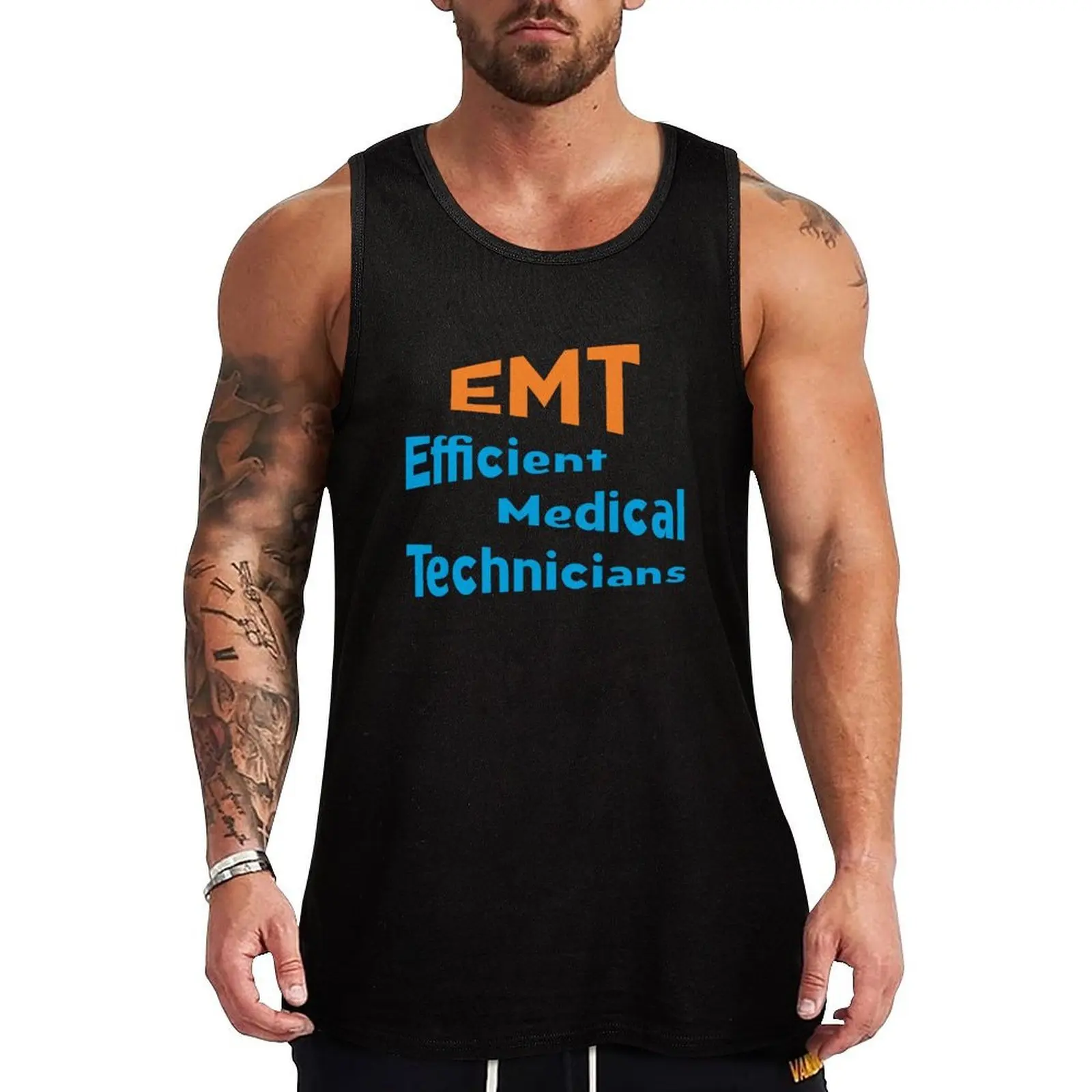 funny EMT Tank Top Sleeveless Basic Tee Soft Regular Fit Tank Top