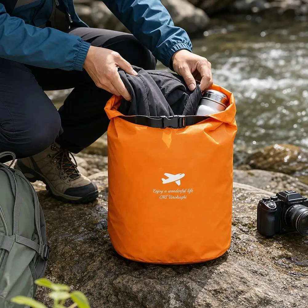 Roll-Top Wasserdichte Tasche Outdoor Dry Bag Große Kapazität Aufbewahrungstasche Leichter Reißfester Trockensack Tragbarer Organizer – Detail 7