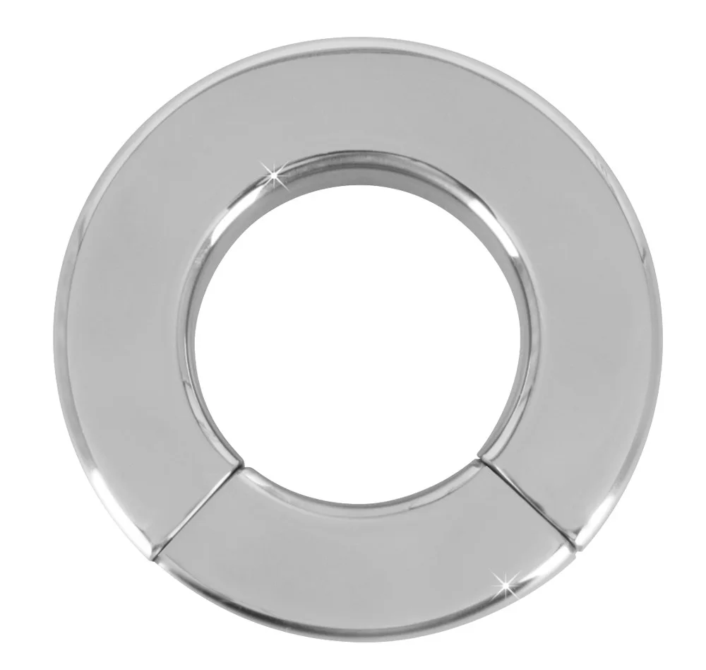 Stainless Steel Ball Stretcher Scrotum Pendant Heavy Magnetic Penis Lock Cock Ring Bondage Metal Erection Male Delay Sex Toy Man