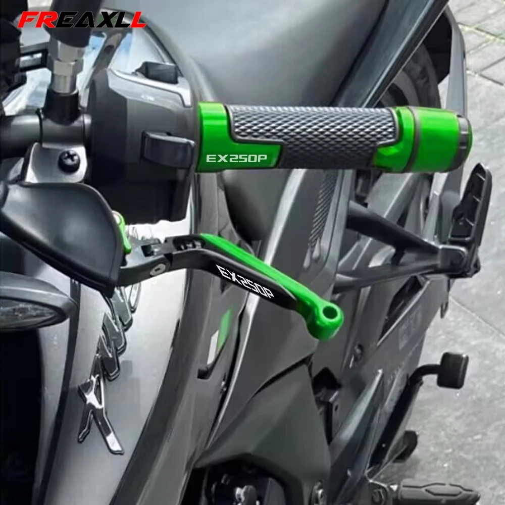 오토바이 손잡이 미끄럼 방지 스쿠터 카와사키 EX250 EX250P EX 250P 범용 7/8'' 22mm 핸들 엔드 그립 바 핸들바