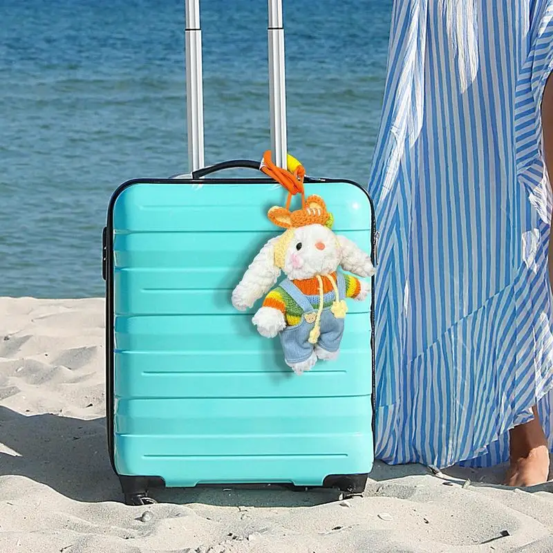 

Plush Bunny Bag Charm Stuffed Lop-eared Rabbit Figure Bag Pendant Stuffed Animal Doll Plush Animal Collection Toys for Boys