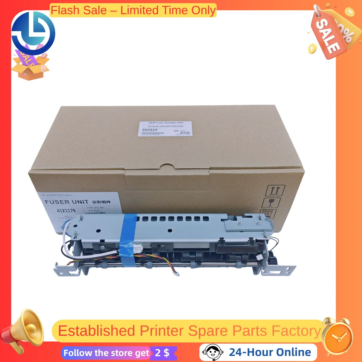 

41X1179 Fuser Unit for Lexmark MS321 MS421 MS521 MS621 MX321 MX421 MX521 MX621 MX622 Fuser Fixing Unit Assembly 220V