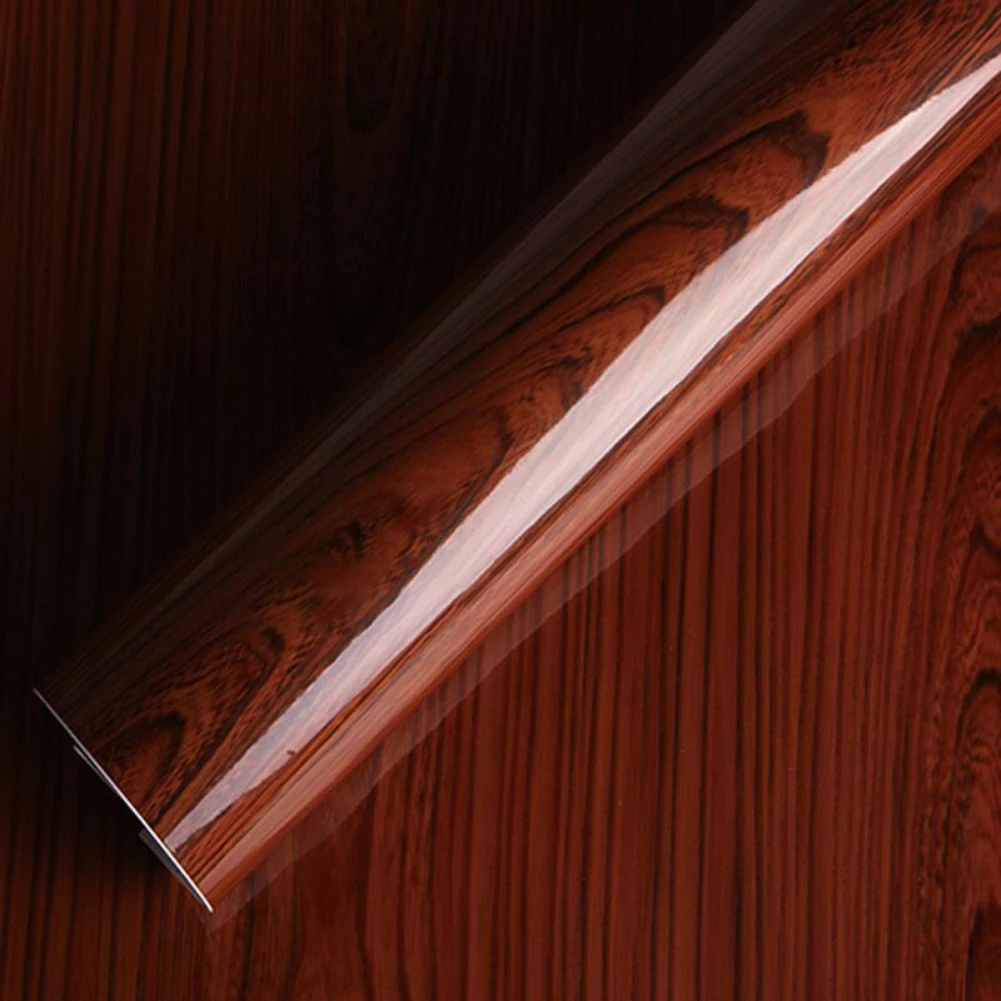 ملصقات السيارات 100x40cmHigh لامعة الخشب الحبوب ملصق فينيل ملصق مائي سيارة الداخلية ملصق ذاتية اللصق لتقوم بها بنفسك فيلم السيارات الديكور