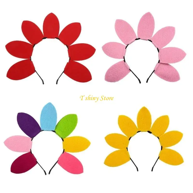 N58F Hair Hoop Summer Theme Eye-catching Hair Hoop Cartoon Petals