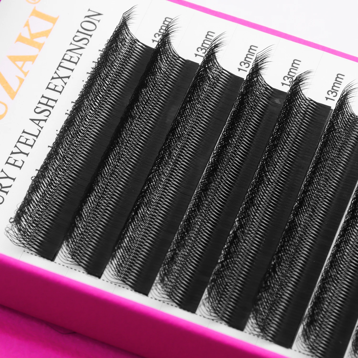 XIUSUZAKI U 6D Lashes Extensions Matte Black U Shaped 6D Eyelashes Extensions U Lashes Premade Volume Fans False Eyelashes