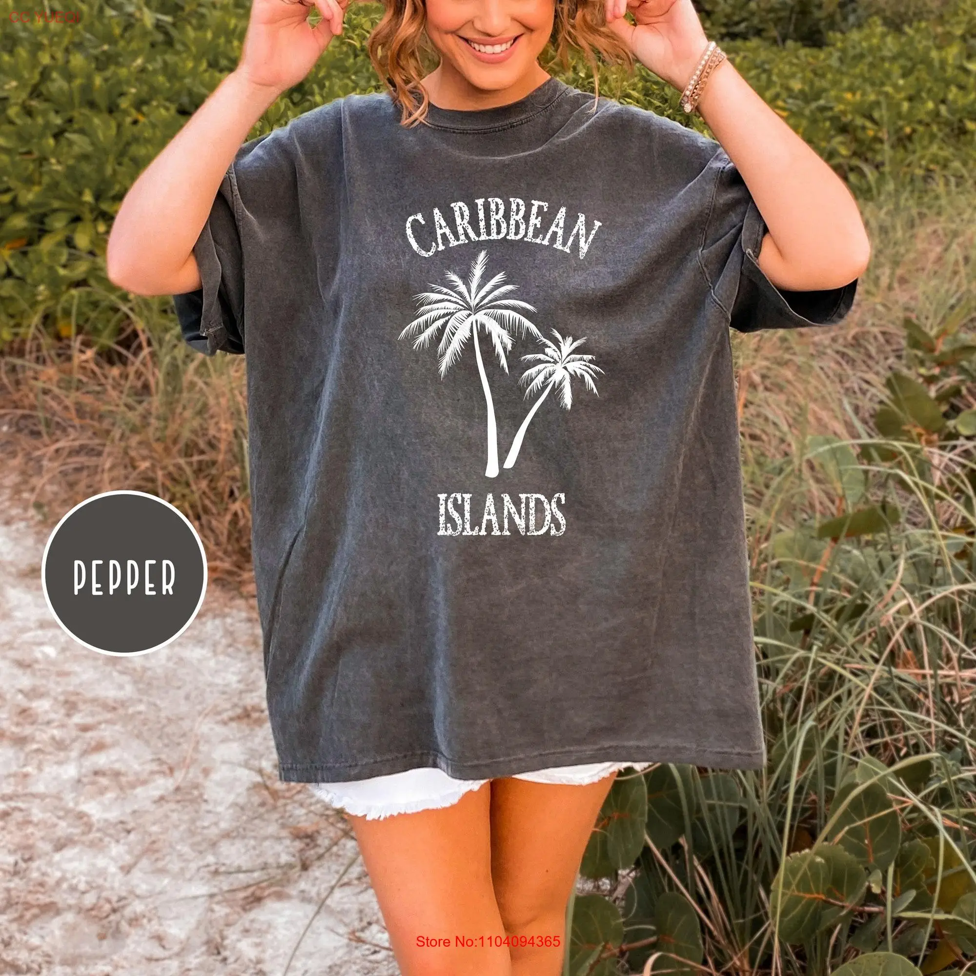 Caribbean Islands Comfort Colors T Shirt Vacation Beach Travel Island long or short sleeves