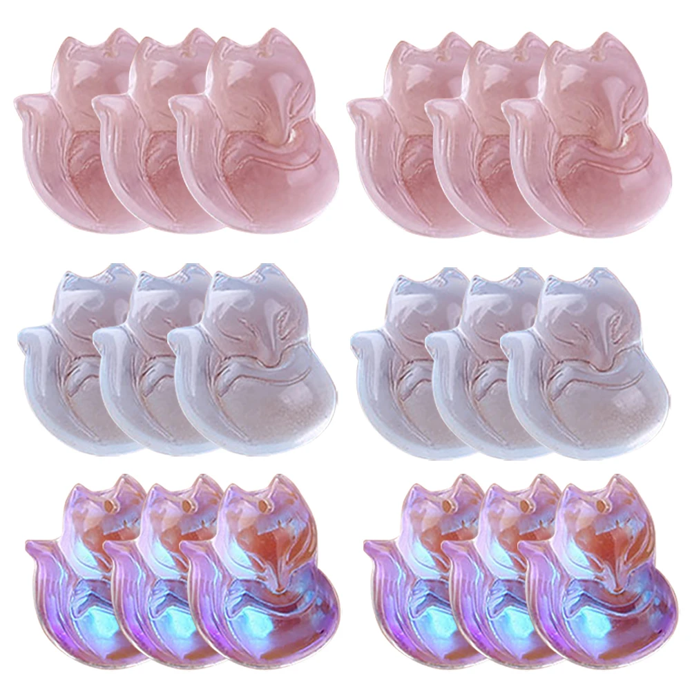 

30 Pcs Little Fox Pendant Diy Jewelry Making Necklace Charm Animal Ornaments Accessories Glass Beads For Craft Projects