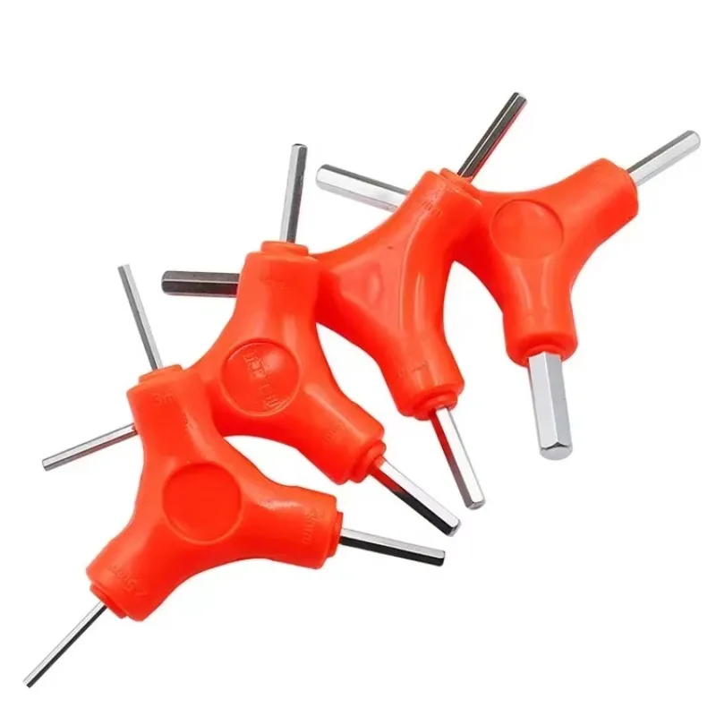 Trident Hexagonal Wrench 2.5/3/4/5/6/8mm Y-shaped Wrench Chrome-vanadium Steel Multi-purpose Hand Bicycle Maintenance Tools