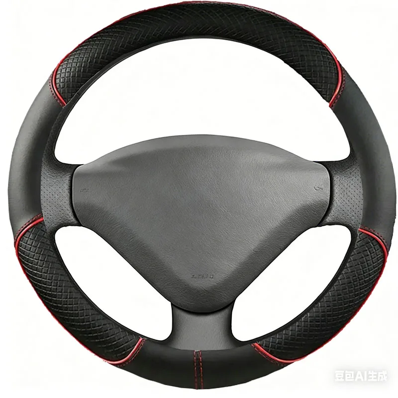 Leather Steering Wrap Car Steering Wheel Cover For Peugeot 207 Fiat Scudo Expert 2006-2016 Partner 2009-2018