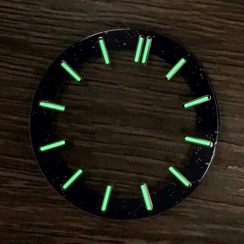 Watch accessory 31.8MM green luminous dial, suitable for NH70 movement circular dial watch modification accessories