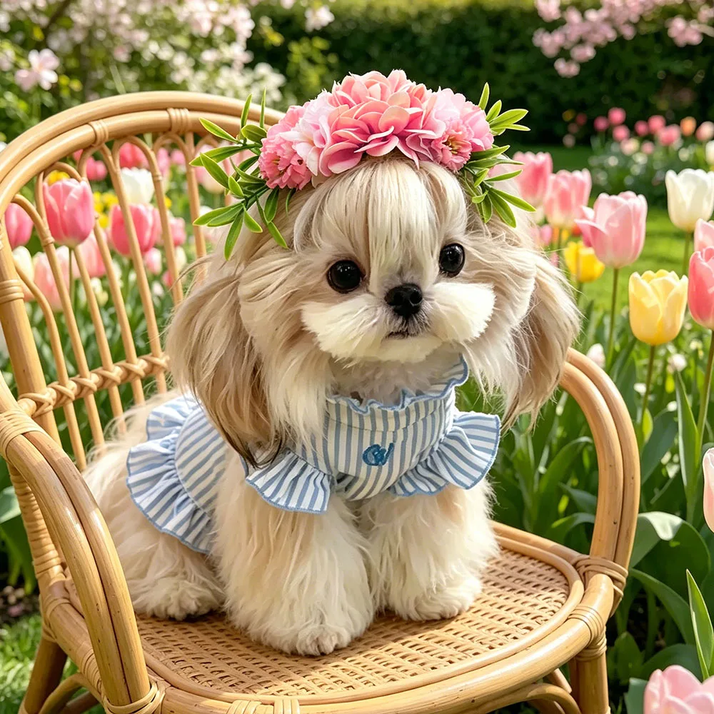 Lazos ajustables flor para perros y gatos pequenos - imagen 5