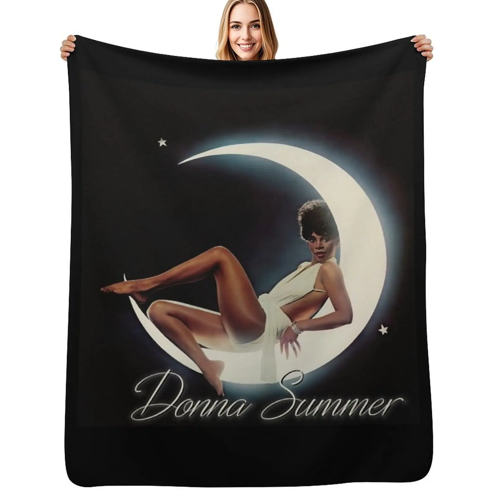 

Retro Vintage Donna Summer Four Seasons Of Love Awesome For Music Fan Throw Blanket Softest Designers Camping Blankets