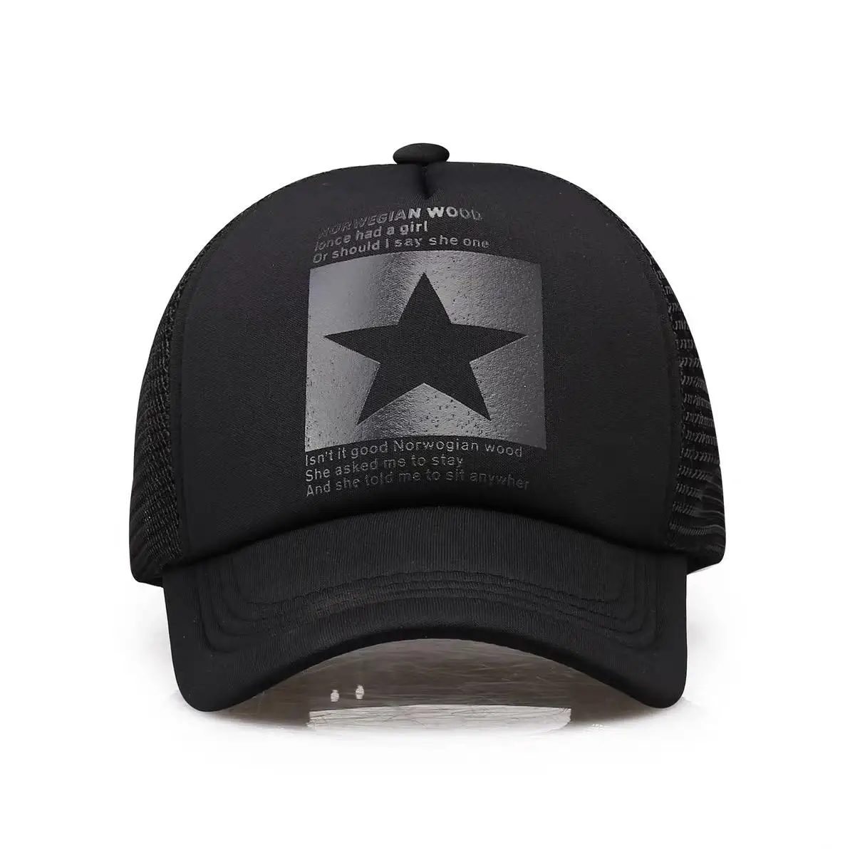 1pcs Unisex Pentagram Letter Printing Spring and Summer Outdoor Adjustable Casual Baseball Net Caps